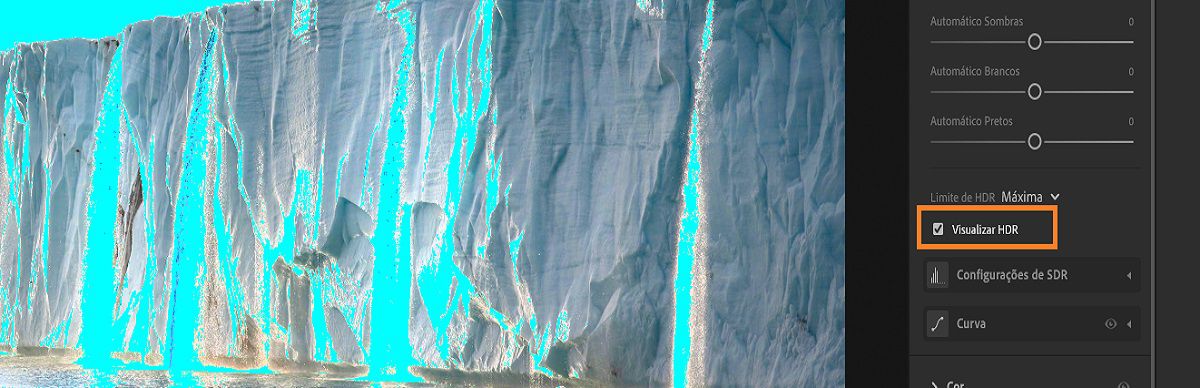 visualizar configurações HDR no Lightroom para desktop