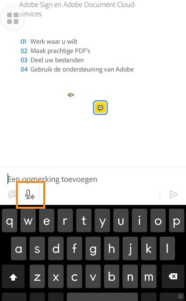 Selecteer het opnamepictogram om een stembericht op te nemen.