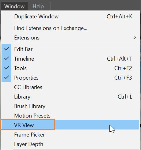 VR içeriğini önizlemek için VR Görünümünü kullanma
