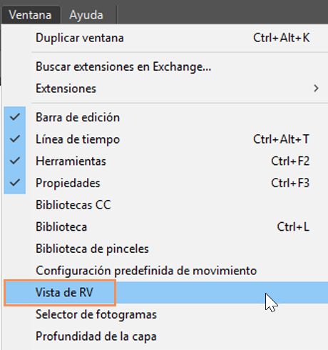 Utilizar la vista de RV para obtener una vista previa del contenido de realidad virtual