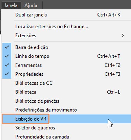 Uso da exibição de VR para visualizar conteúdo de VR