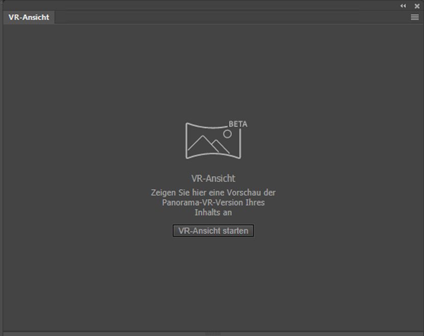 Bedienfeld „VR-Ansicht“
