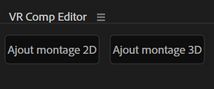 Options de l’éditeur de compositions VR