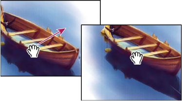 Photoshop: перетаскивание с помощью инструмента «Рука»