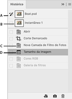 Painel Histórico do Photoshop