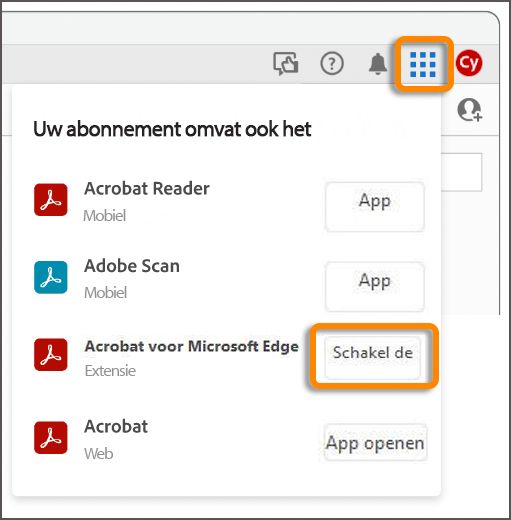 De browser-extensie inschakelen