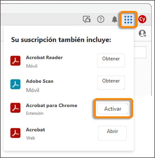 Habilitar la extensión del explorador