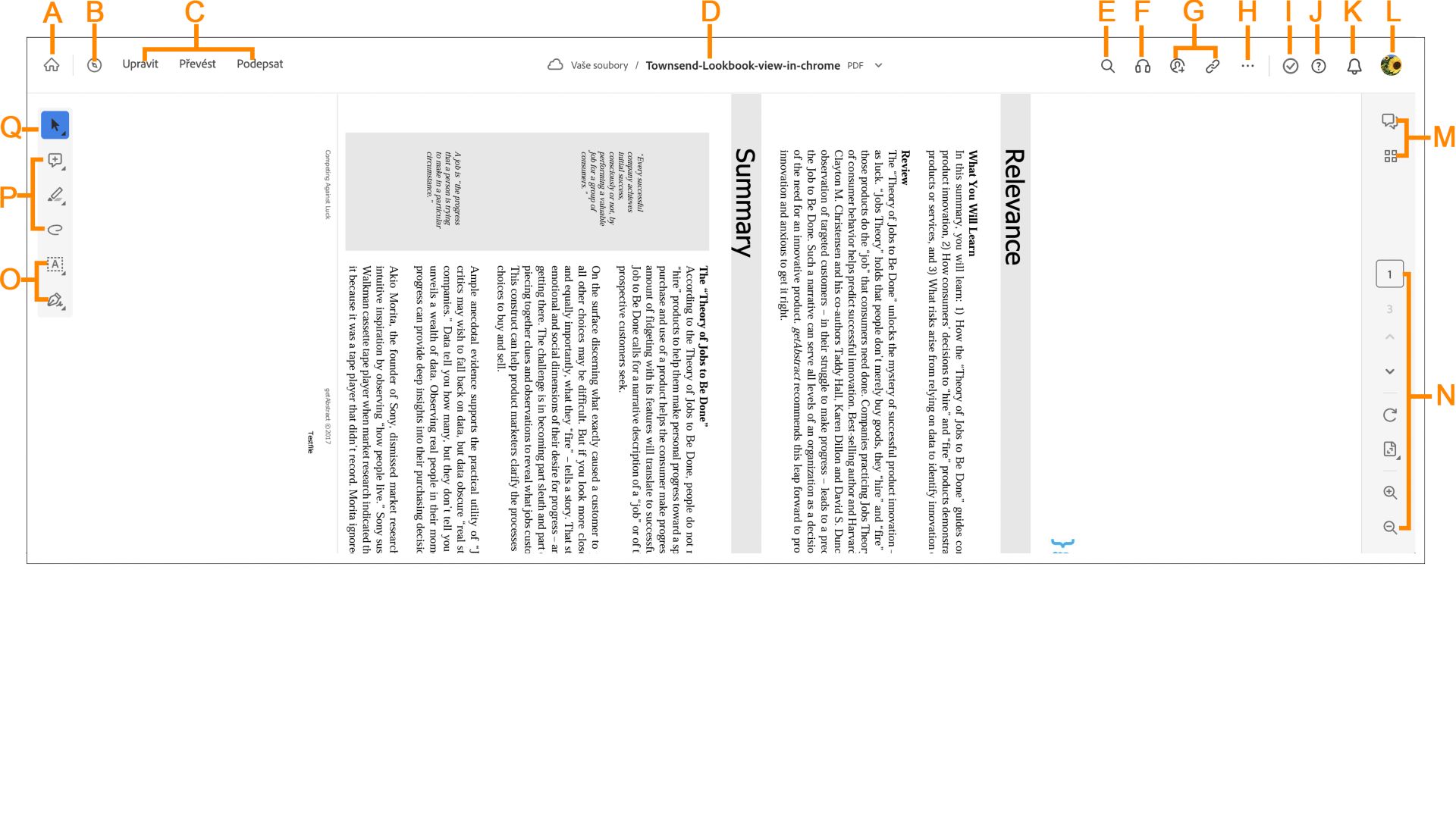 Moderní prostředí prohlížeče souborů PDF