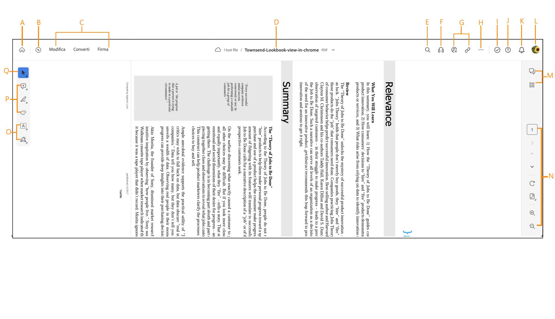 Moderna esperienza di visualizzazione PDF