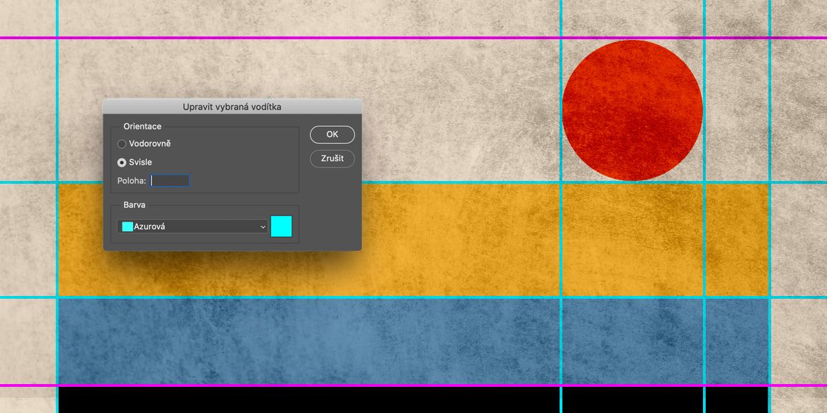Vylepšené mřížky a vodítka v aplikaci Photoshop pro počítače