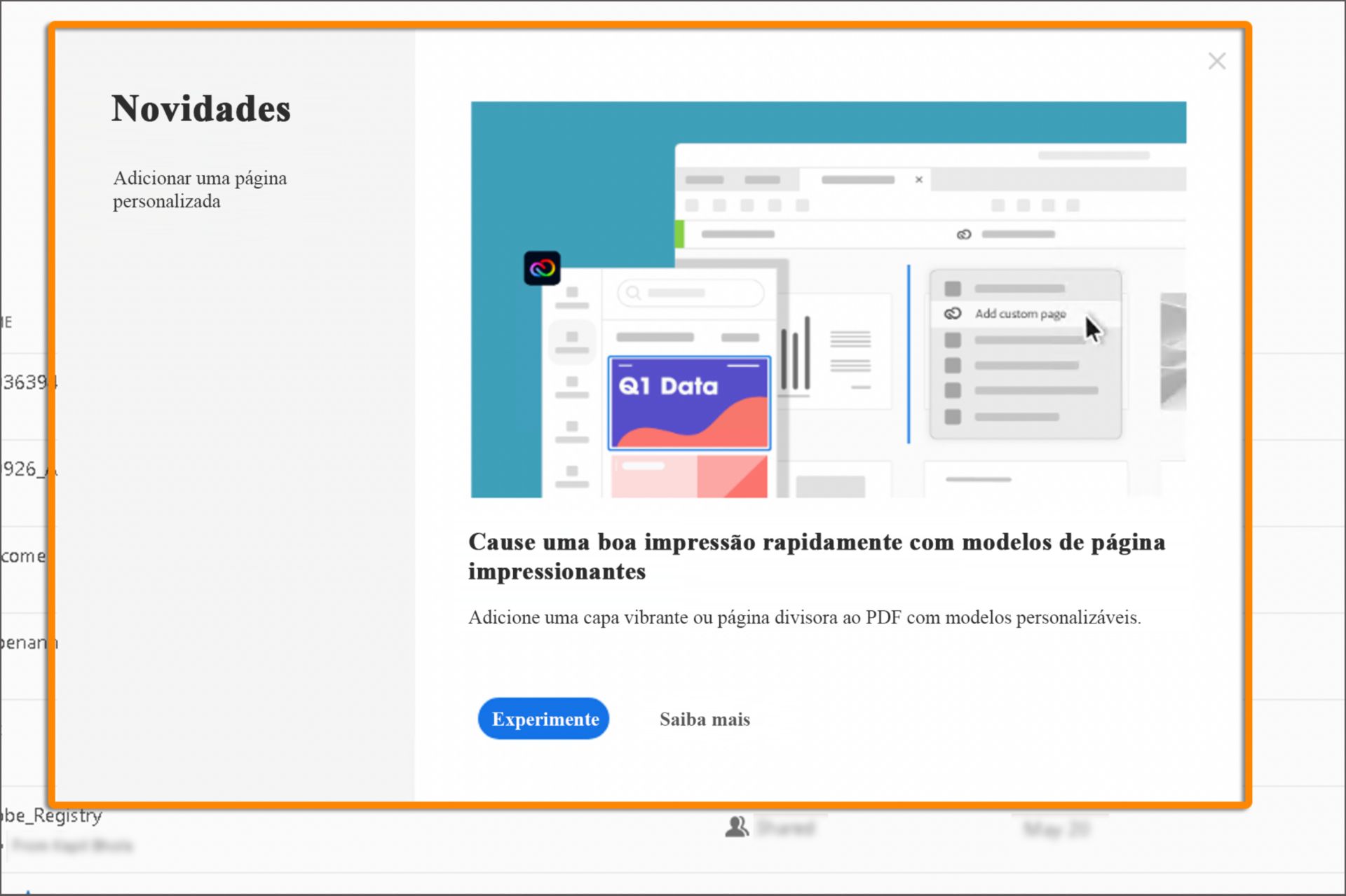 Cartão de novidades