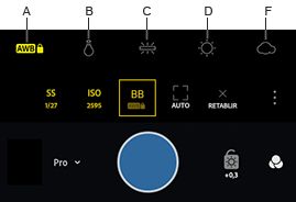 Options et verrouillage de la balance des blancs dans Adobe Photoshop Lightroom CC pour mobile (Android)