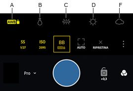 Opzioni e blocco del bilanciamento del bianco in Adobe Photoshop Lightroom CC per dispositivi mobili (Android)