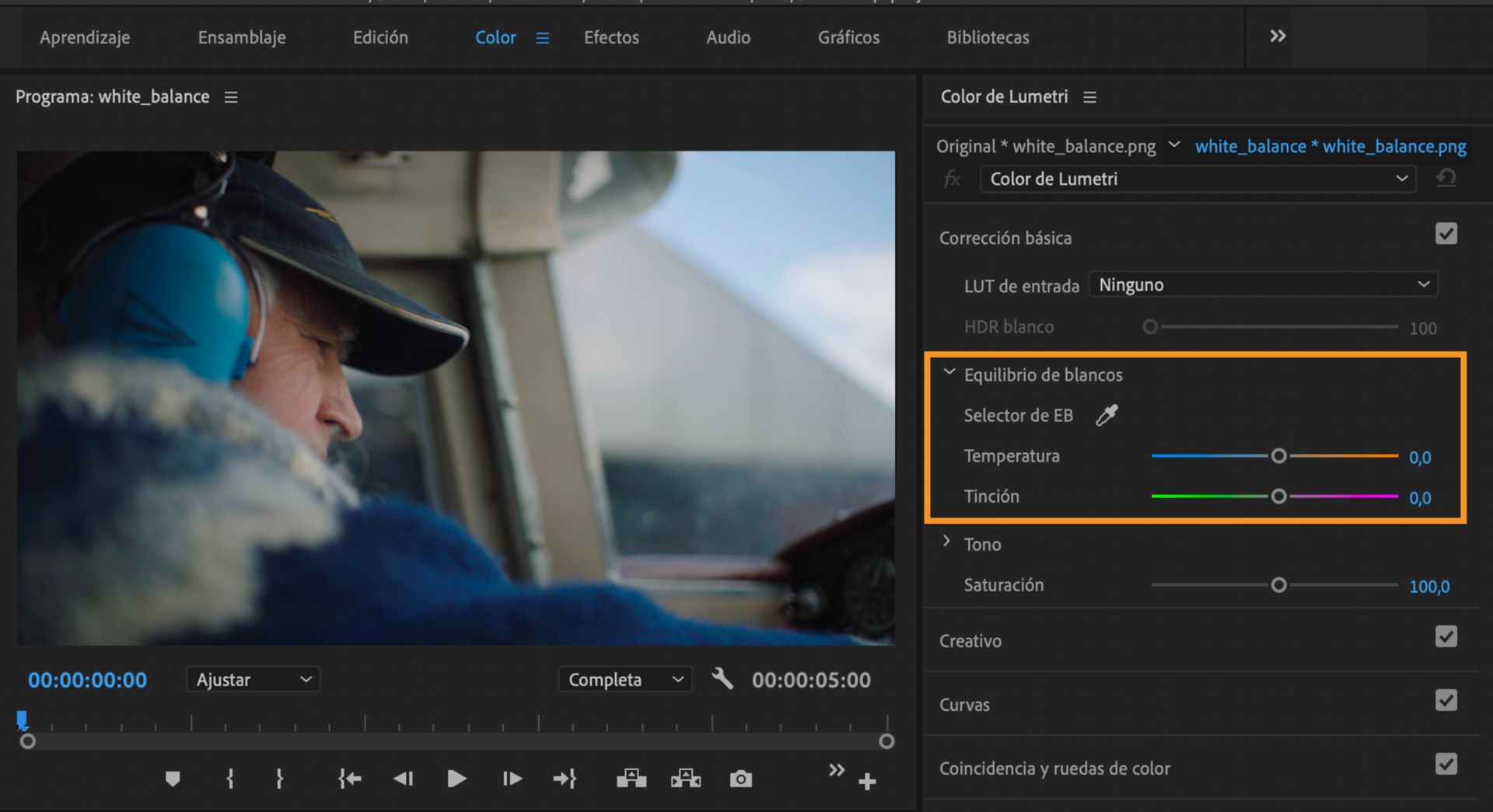 Equilibrio de blancos