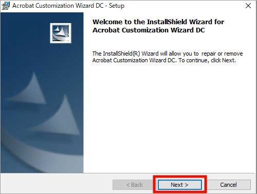Customization Wizard セットアップ