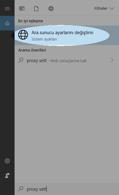 Win 10'da proxy ayarlarınızı kitaplıklarla çalışacak şekilde yapılandırma - 1. Adım