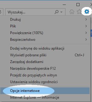 Konfigurowanie ustawień serwera proxy w systemie Windows 7 do współpracy z bibliotekami — krok 1