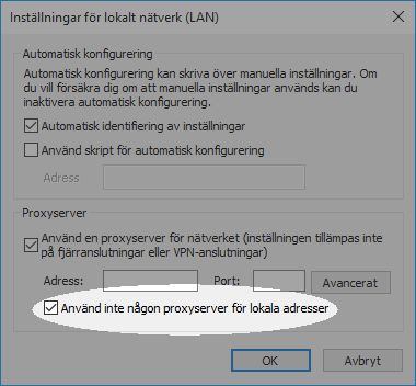 Konfigurera proxyn på Win 7 för att arbeta med bibliotek – steg 4