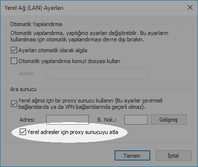 Win 7'de proxy ayarlarınızı kitaplıklarla çalışacak şekilde yapılandırma - 4. Adım