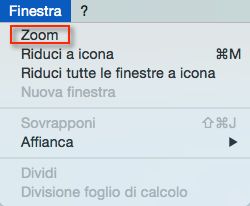 Il menu Finestra