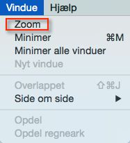 Menuen Vindue