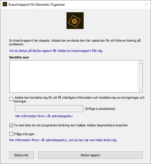 Kraschrapporter – Windows