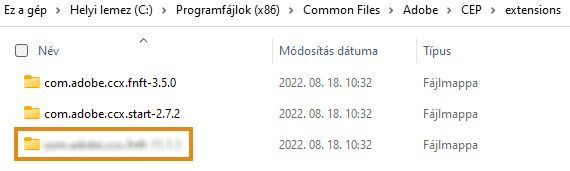 Windows bővítménymappa