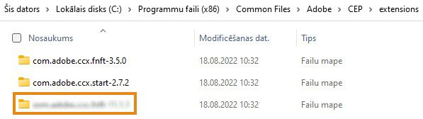 Windows paplašinājumu mape