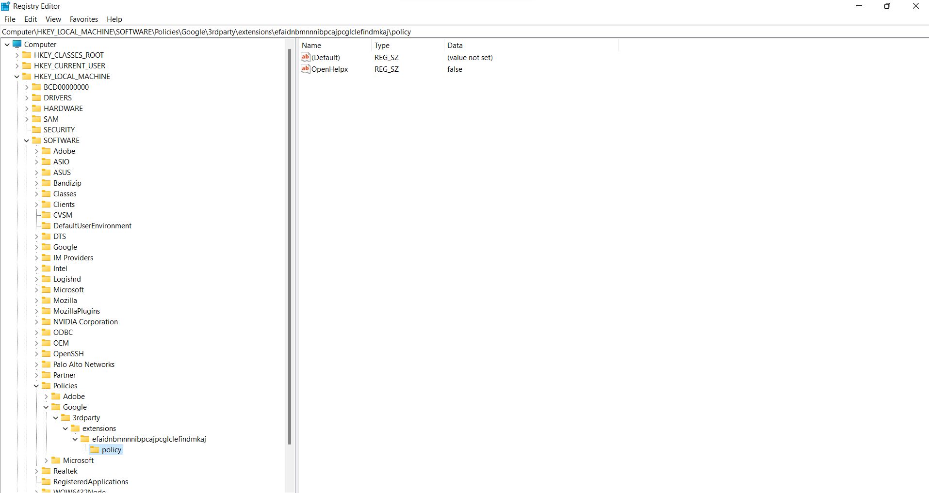 Kľúč registra Windows