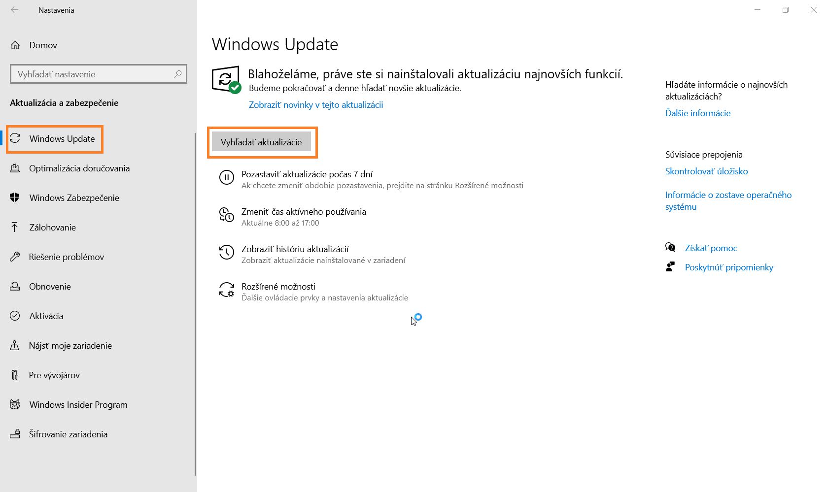 Aktualizujte Windows
