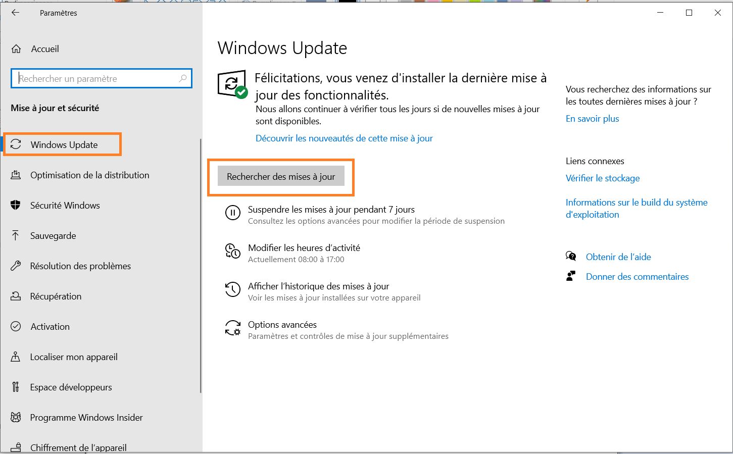 Mise à jour de Windows