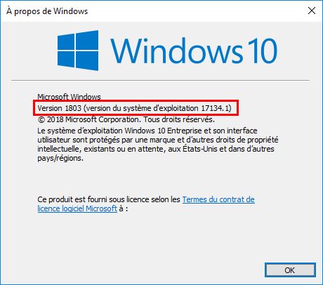 Vérification de votre version de Windows