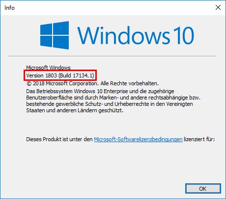 Überprüfen Sie Ihre Windows-Version