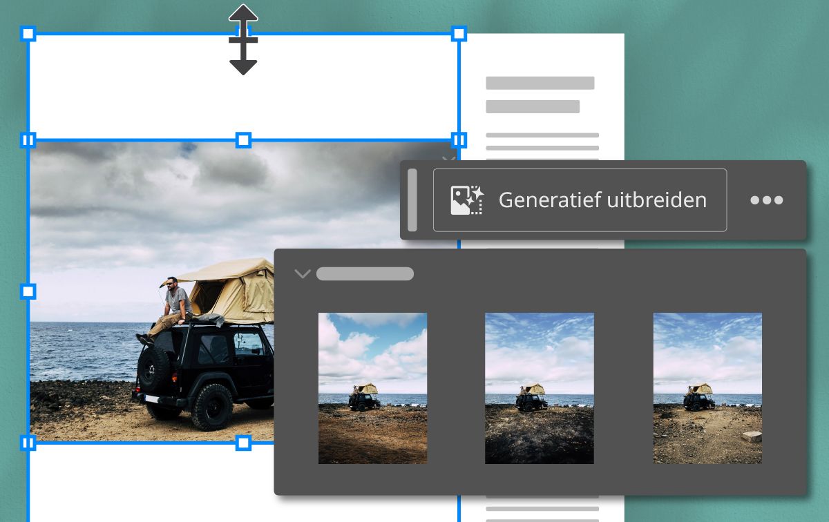 Scherm voor Generatief uitbreiden