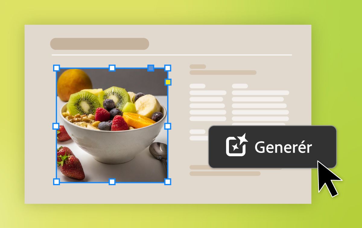 Skærm, der viser muligheden for at generere