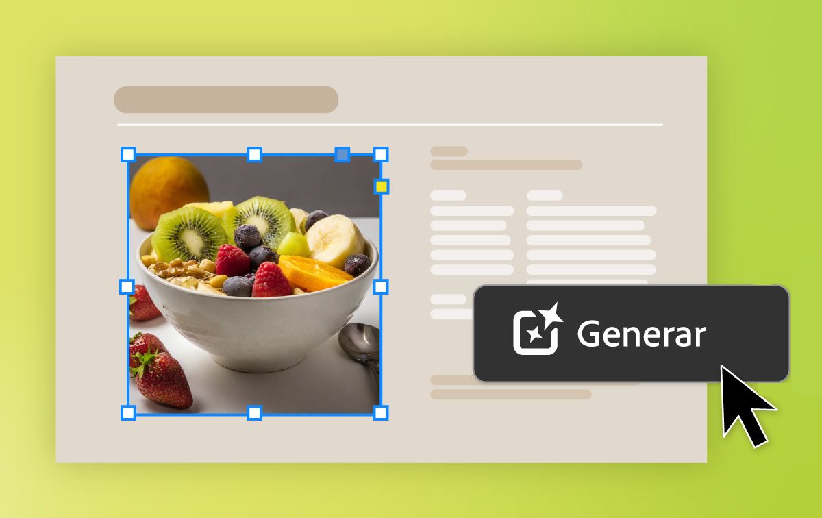 Pantalla donde se muestra la opción Generar