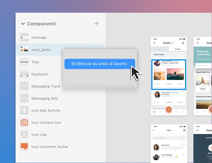 Evidenzia su area di lavoro