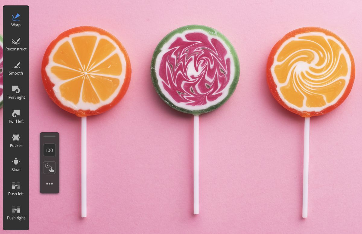 Liquify filter is now available on the iPad 