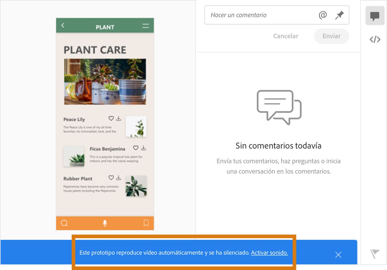 Activar sonido de vídeo