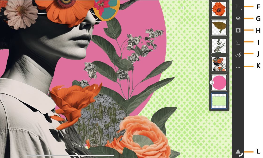 Taakbalk in Photoshop op de iPad