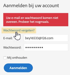 Bericht Verificatiefout