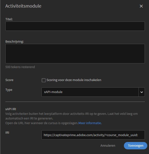 x-API-module maken