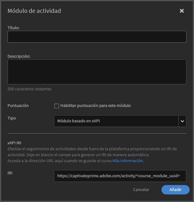 Creación de módulos basados ​​en x-API