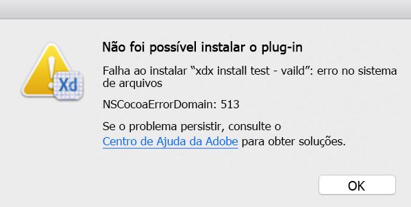 erro de instalação do xdx