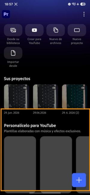 Categoría YouTube Shorts seleccionada entre Estilo de vida, Belleza y Viajes, con un botón «Usar esta plantilla» debajo.