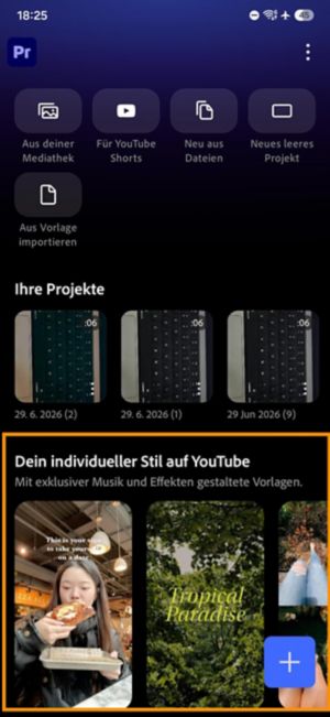 YouTube Shorts aus den Kategorien Lifestyle, Beauty und Reisen ausgewählt, darunter die Schaltfläche „Diese Vorlage verwenden“.