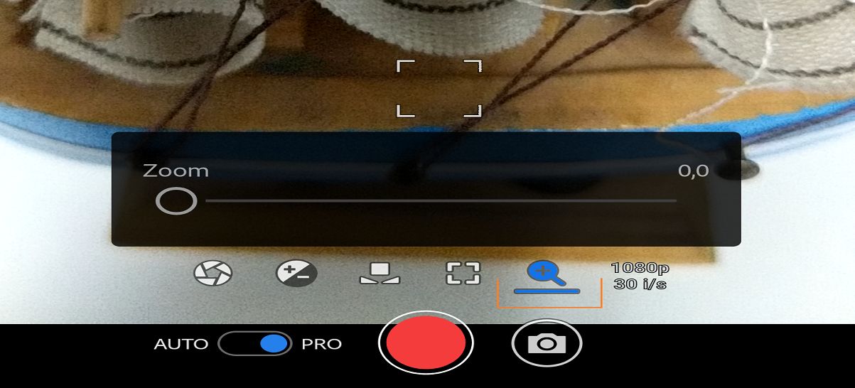 Option de zoom dans Premiere Rush