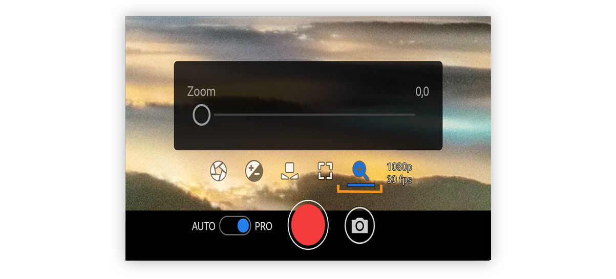 Zoomoption in Premiere Rush