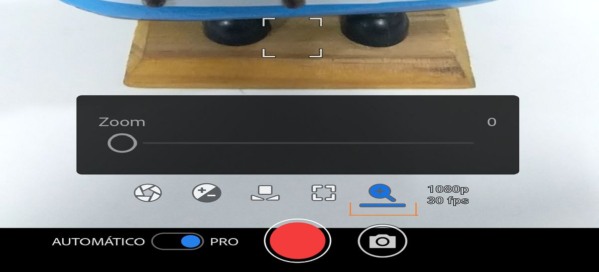 Opción de zoom en Premiere Rush