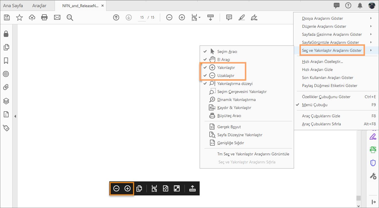  HUD araçlarını göster/gizle